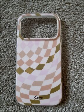 iPhone 17 PRO Sonix Pink & Olive Checker Wave Phone Case